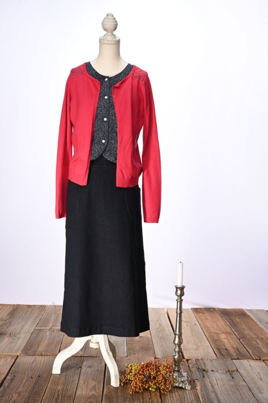 Everyday Comfort Denim Skirt Maxi